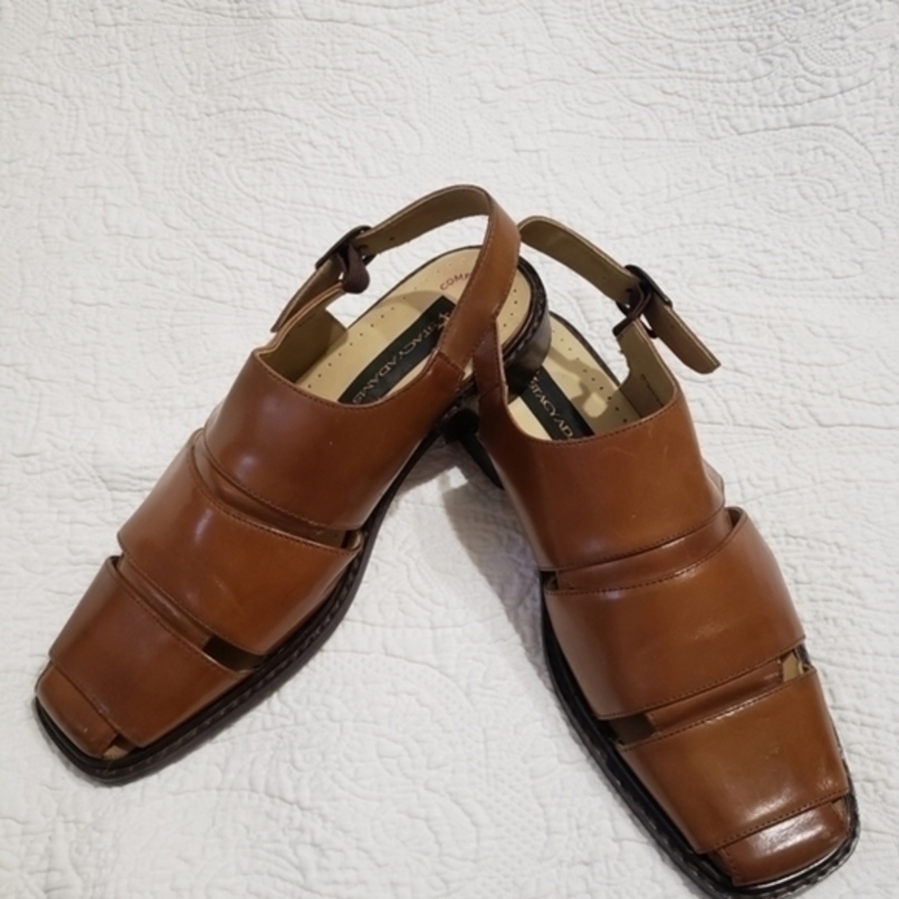 Stacy Adams Brown Leather Sandals